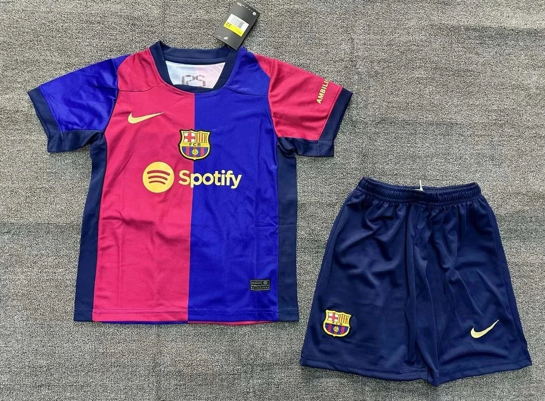 2024/2025 Barcelona Home Football Shirt 1:1 Thai Quality Kids Size