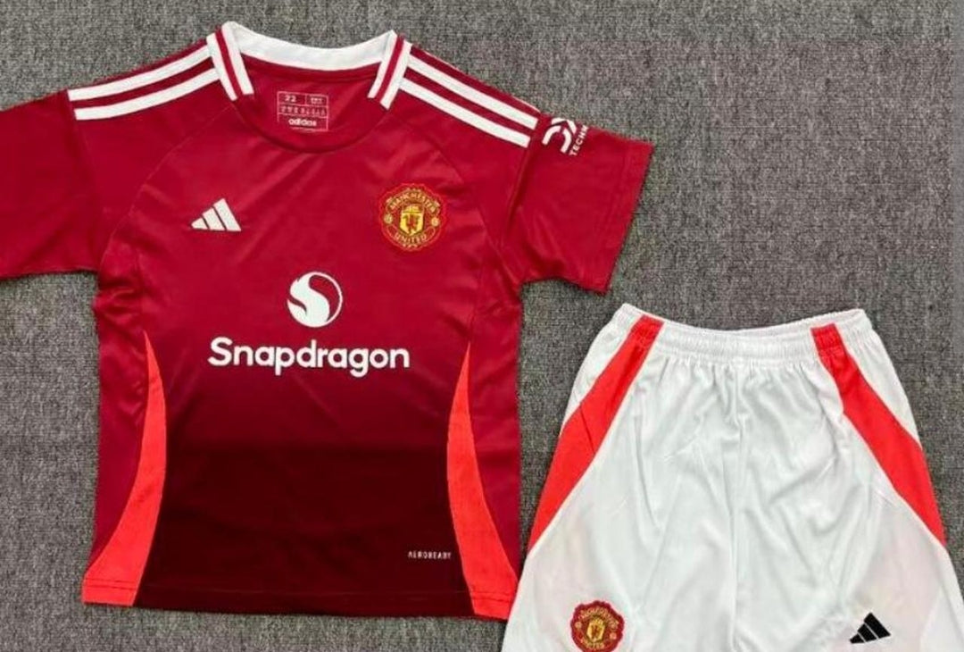 2024/2025 Manchester United Home Football Shirt Kids Size